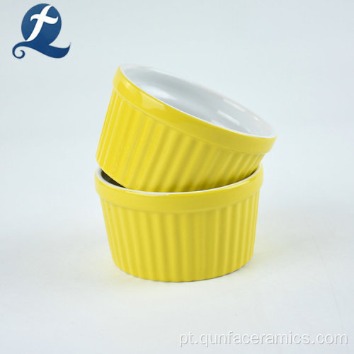 Fácil de limpar a cozinha de grés Ramekin para bolo